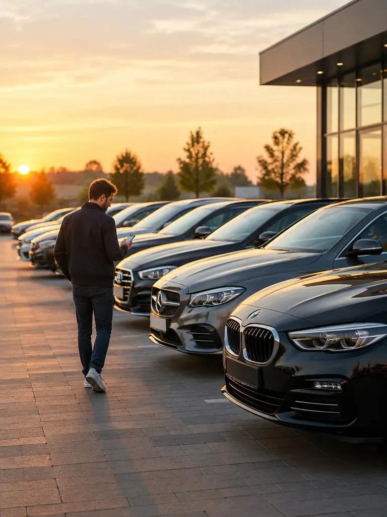 Automobilių eilė Vokietijos aikštelėje